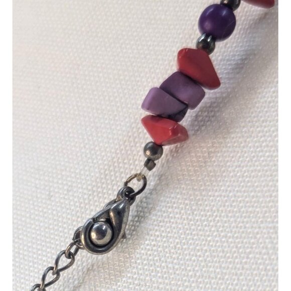 Vintage Red Hat Society Necklace 30" Long - Picture 5 of 5